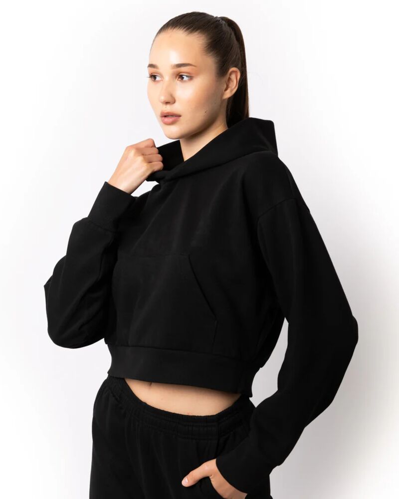HERO-2120C Cropped Drop Shoulder Pullover Hoodie Thumbnail