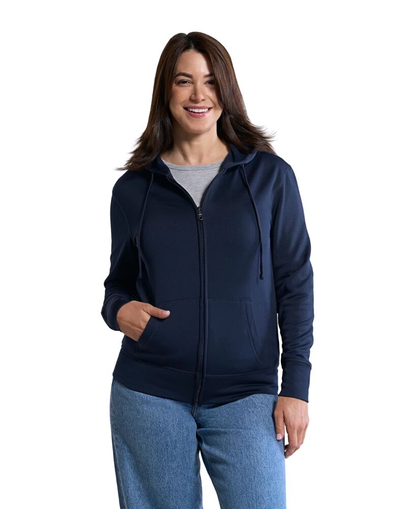 Ladies Polyester Full-Zip Hooded Sweatshirt Thumbnail