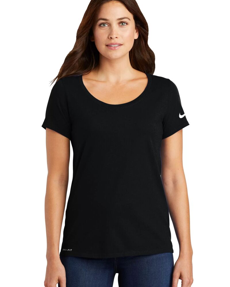NIKE Dri-FIT COTTON/POLY SCOOP NECK LADIES' TEE Thumbnail
